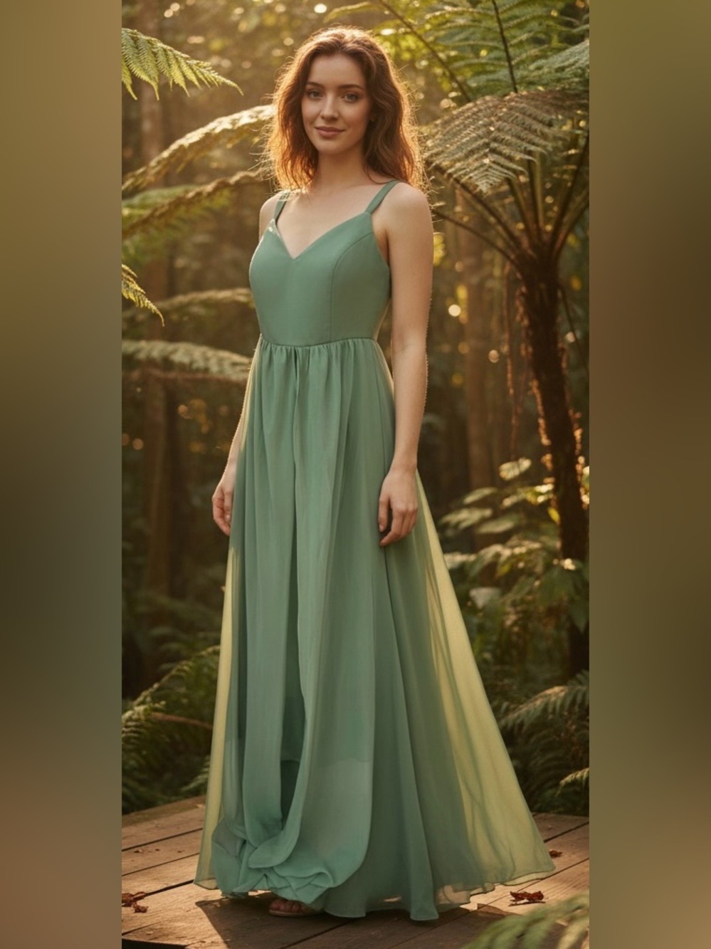 TS Couture Sage Green Strapless Gown – New with Tags Size 4/6